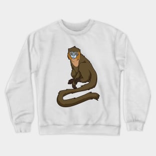 Kawaii Moustached guenon Crewneck Sweatshirt